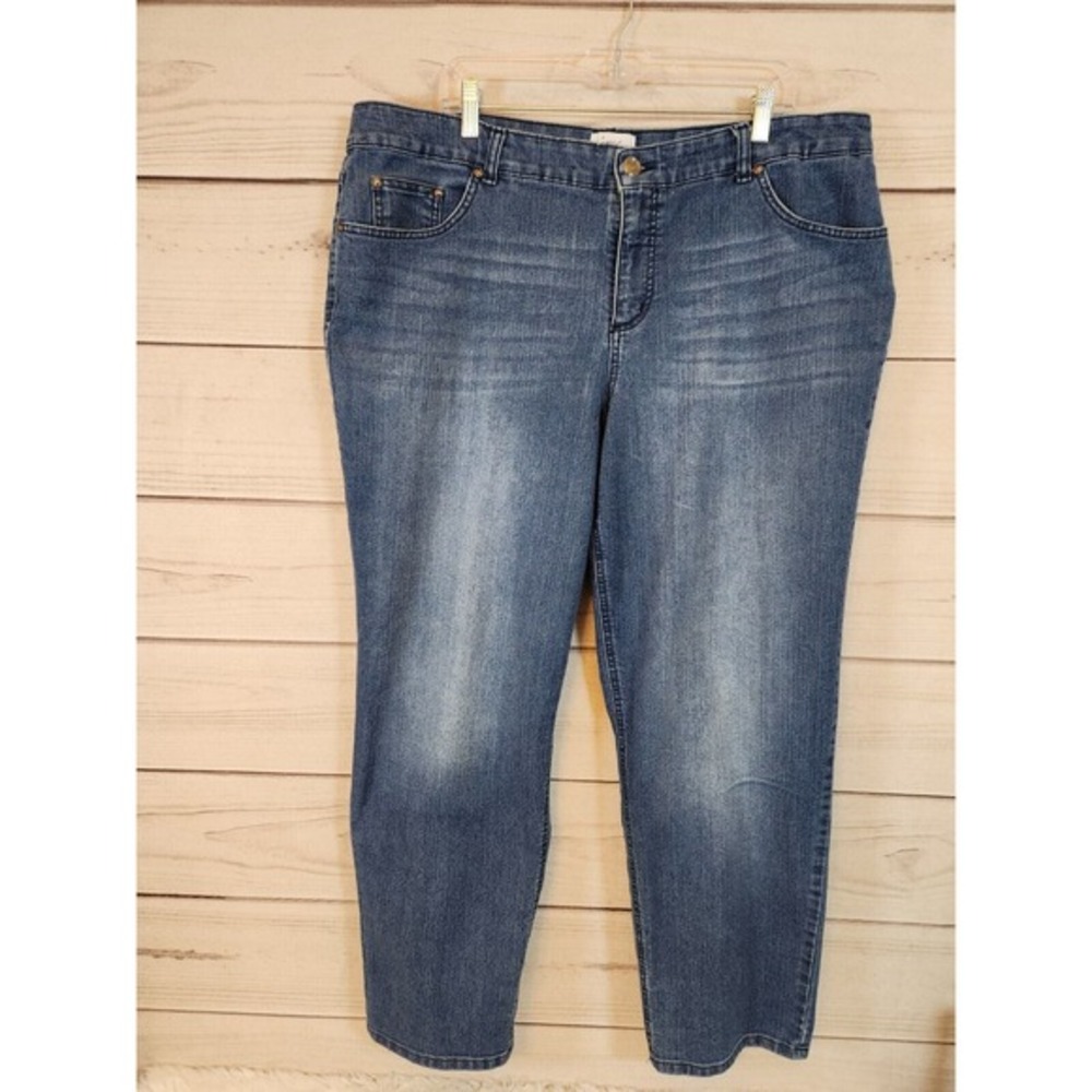 Just My Size Women's Blue Straight Leg Classic Fit Denim Janes Size 22W